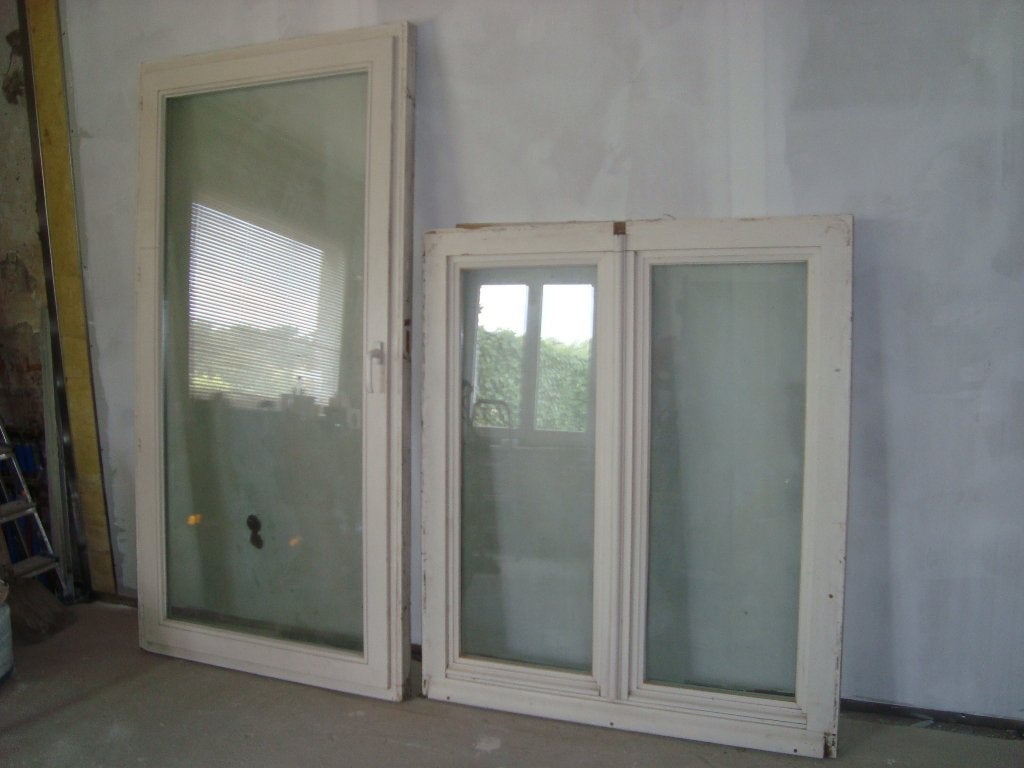 Hoogwaardig houten buitenschrijnwerk (kozijn-beige), Raamkozijn, Nieuw, 150 tot 225 cm, Inclusief glas