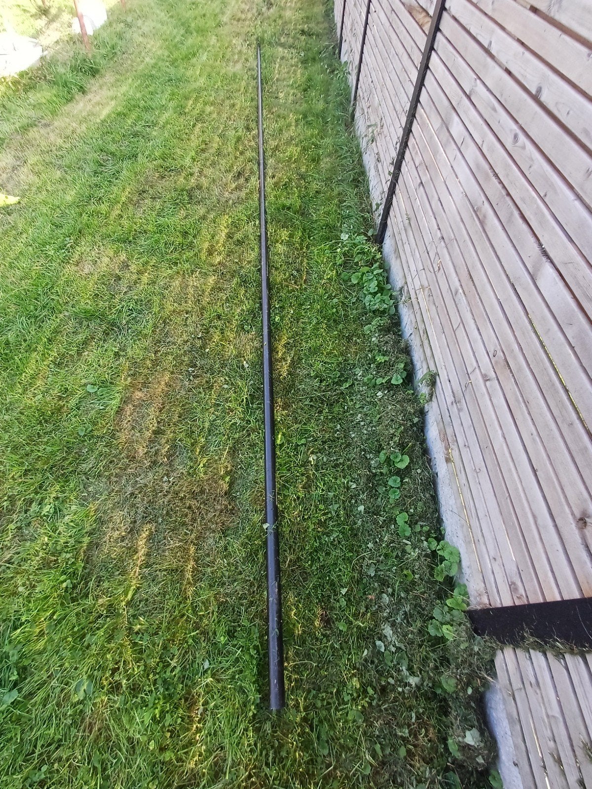 zwarte tuinafsluiting bovenbuis 6m l, 4,2cm dik. Bieden mag., Tuin en Terras, Ophalen, Zo goed als nieuw, Minder dan 10 meter