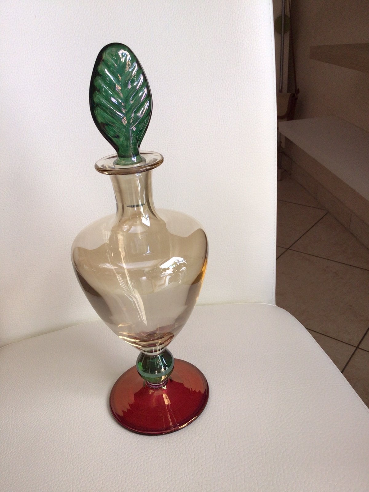 Carafe en verre Krosno, Pologne 1980-1985, Antiquités & Art, Enlèvement