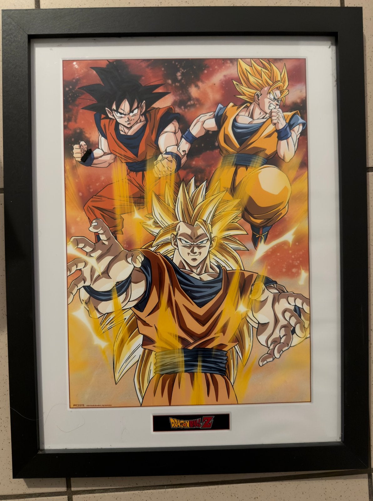 Cadre dragon ball z collection etat nickel !, Antiquités & Art, Art | Dessins & Photographie, Enlèvement, Encadré