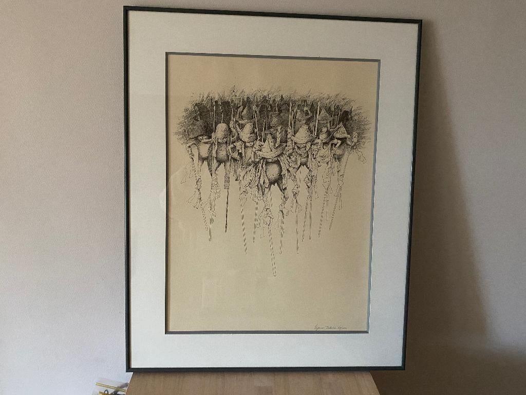 KADER MET PENTEKENING TE KOOP, Ophalen