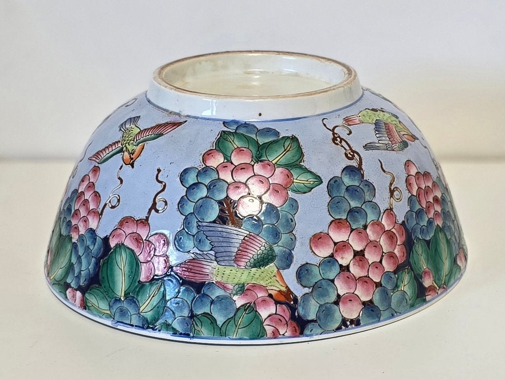 Grande coupe/bol en porcelaine., Maison & Meubles, Cuisine | Vaisselle, Enlèvement ou Envoi, Comme neuf, Autres styles, Récipient(s)