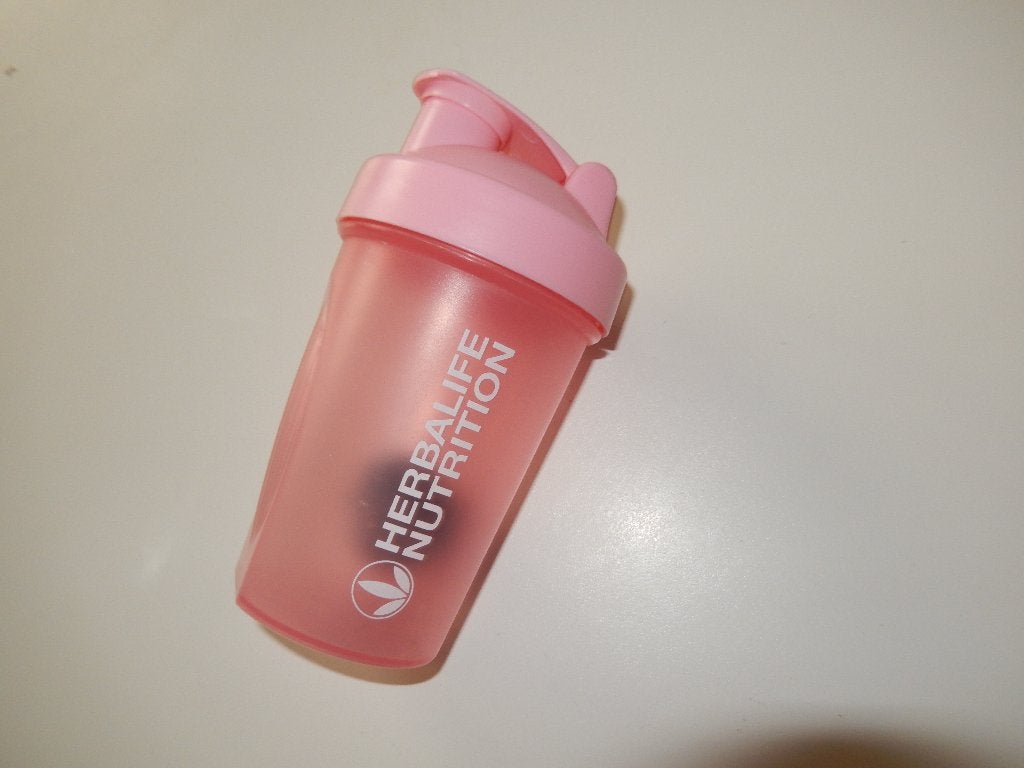 Roze shakebeker (zgan), Ophalen of Verzenden, Zo goed als nieuw