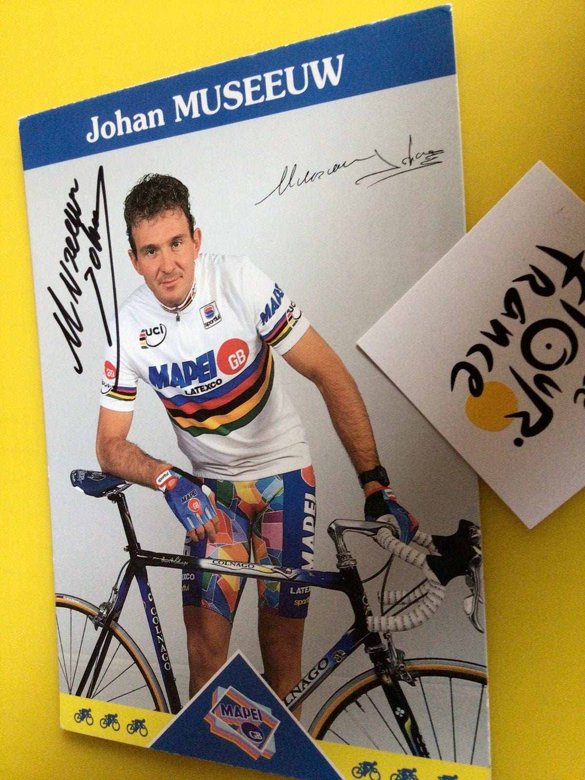 Wielerkaart 1997 wl team mapei johan museeuw signe, Sports & Fitness, Cyclisme, Envoi