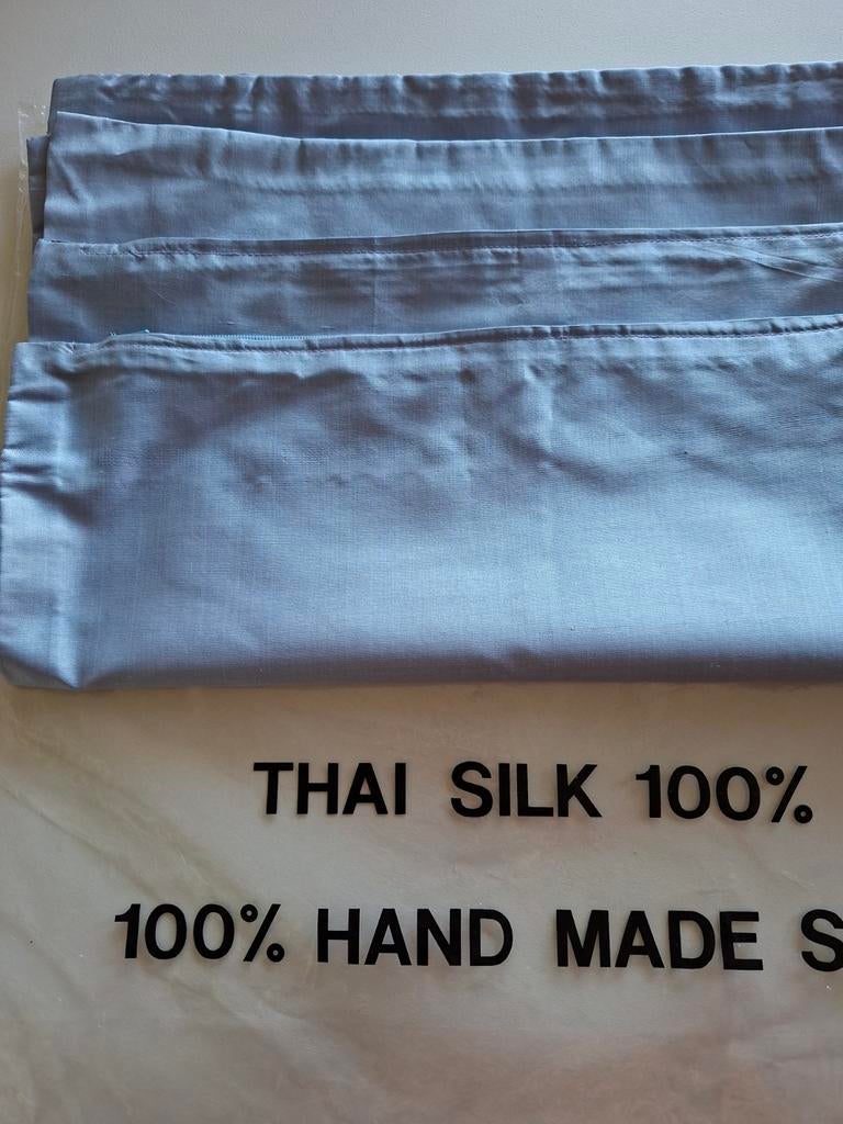 3 kussenhoezen zonder vulling Thai silk, Ophalen of Verzenden, Nieuw, Blauw, Vierkant
