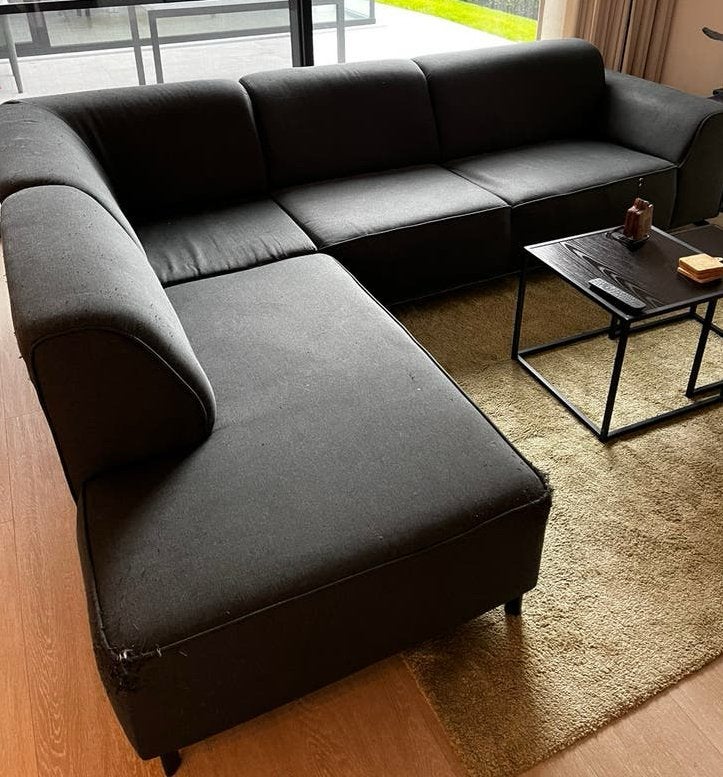 Gratis stoffen hoeksalon 294cm x 224cm, Ophalen, Gebruikt, Stof