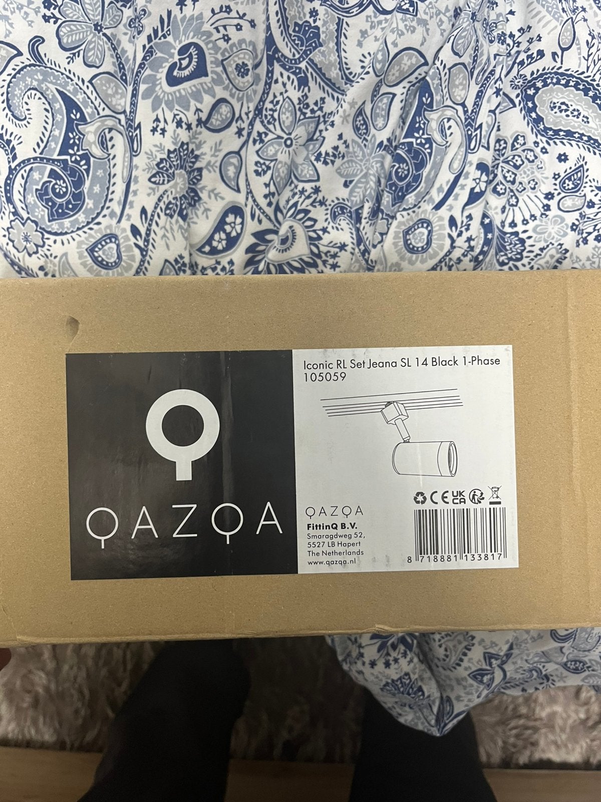 Te koop: QAZQA Iconic Jeana 1-fase railsysteem zwart, Ophalen, Nieuw