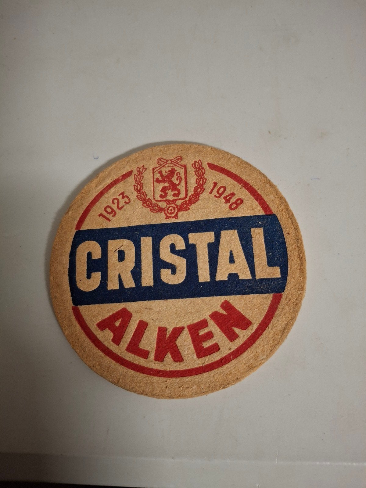 oud bierviltje cristal alken, Ophalen of Verzenden