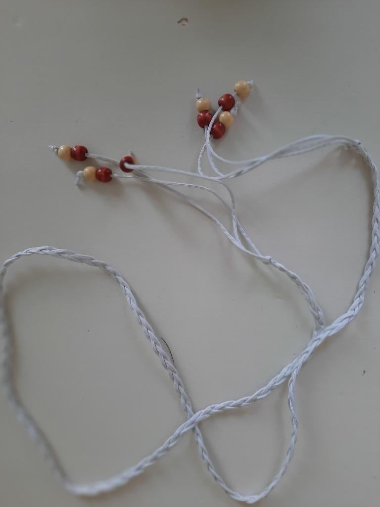 ceintuur met kralen / wit / macramé, Kleding | Dames, Riemen en Ceinturen, Ophalen, 100 cm of meer, Wit, Zo goed als nieuw