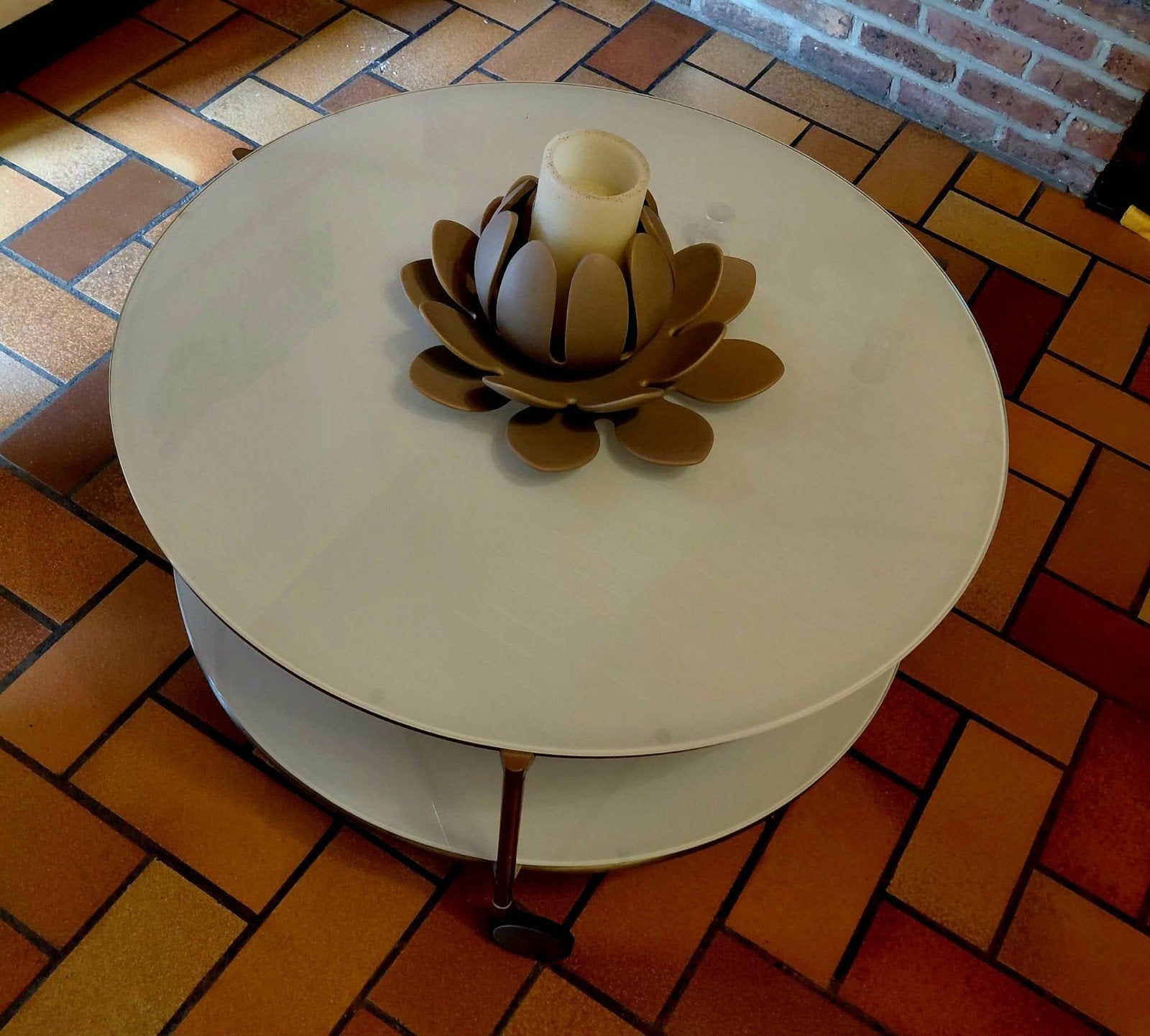 table de salon, Comme neuf, Verre, Enlèvement, 50 à 100 cm