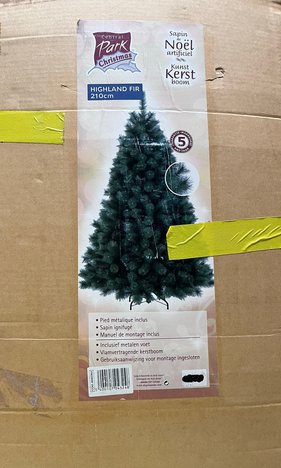 Kerstboom 210m met benodigdheden, Diversen, Ophalen, Gebruikt