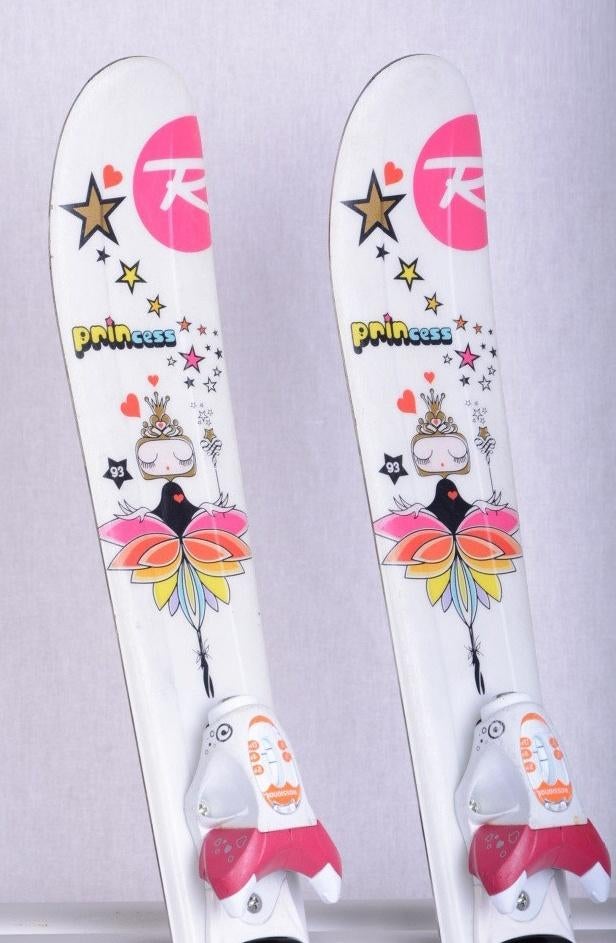 93 skis pour enfants ROSSIGNOL PRINCESS STAR blanc/rose, Carving, Enlèvement ou Envoi, Skis, Rossignol