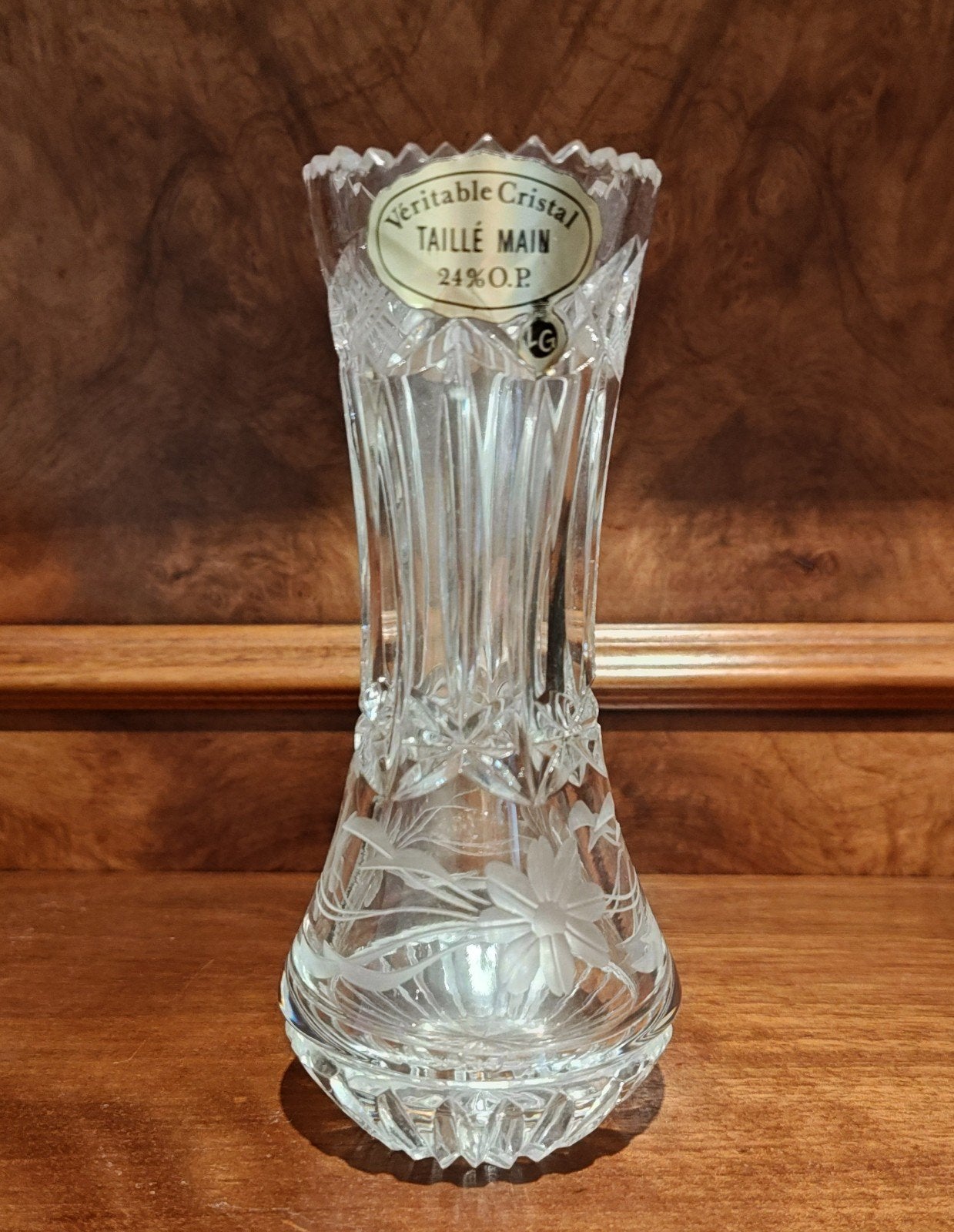 Petit vase en cristal - taillé main, Enlèvement ou Envoi