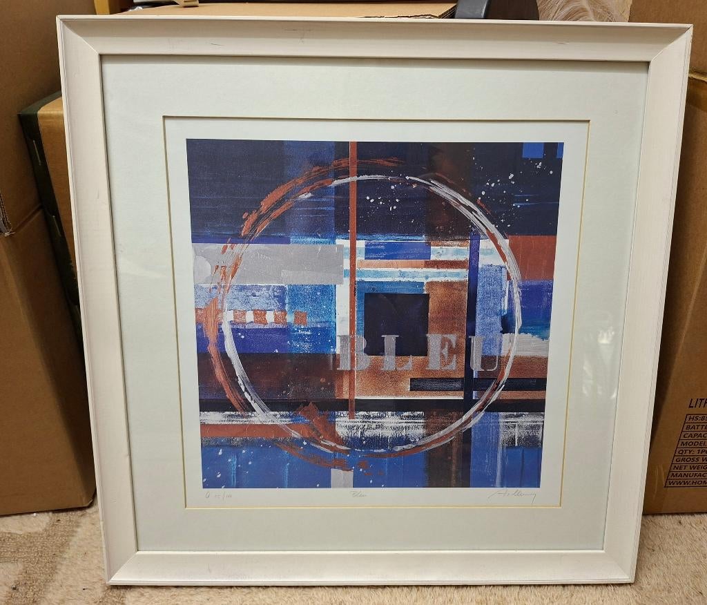 Schilderij Bleu van Nancy Aillery, Enlèvement