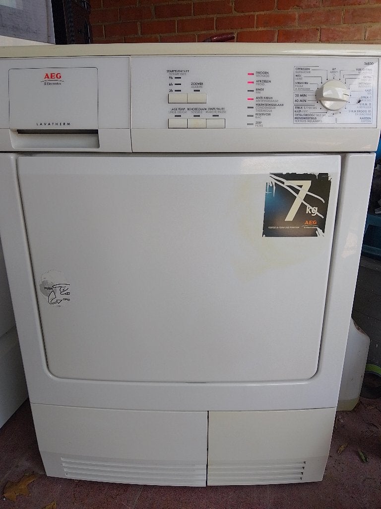 Droogkast AEG T56830., Elektronische apparatuur, Ophalen, 6 tot 8 kg, Gebruikt, Minder dan 85 cm