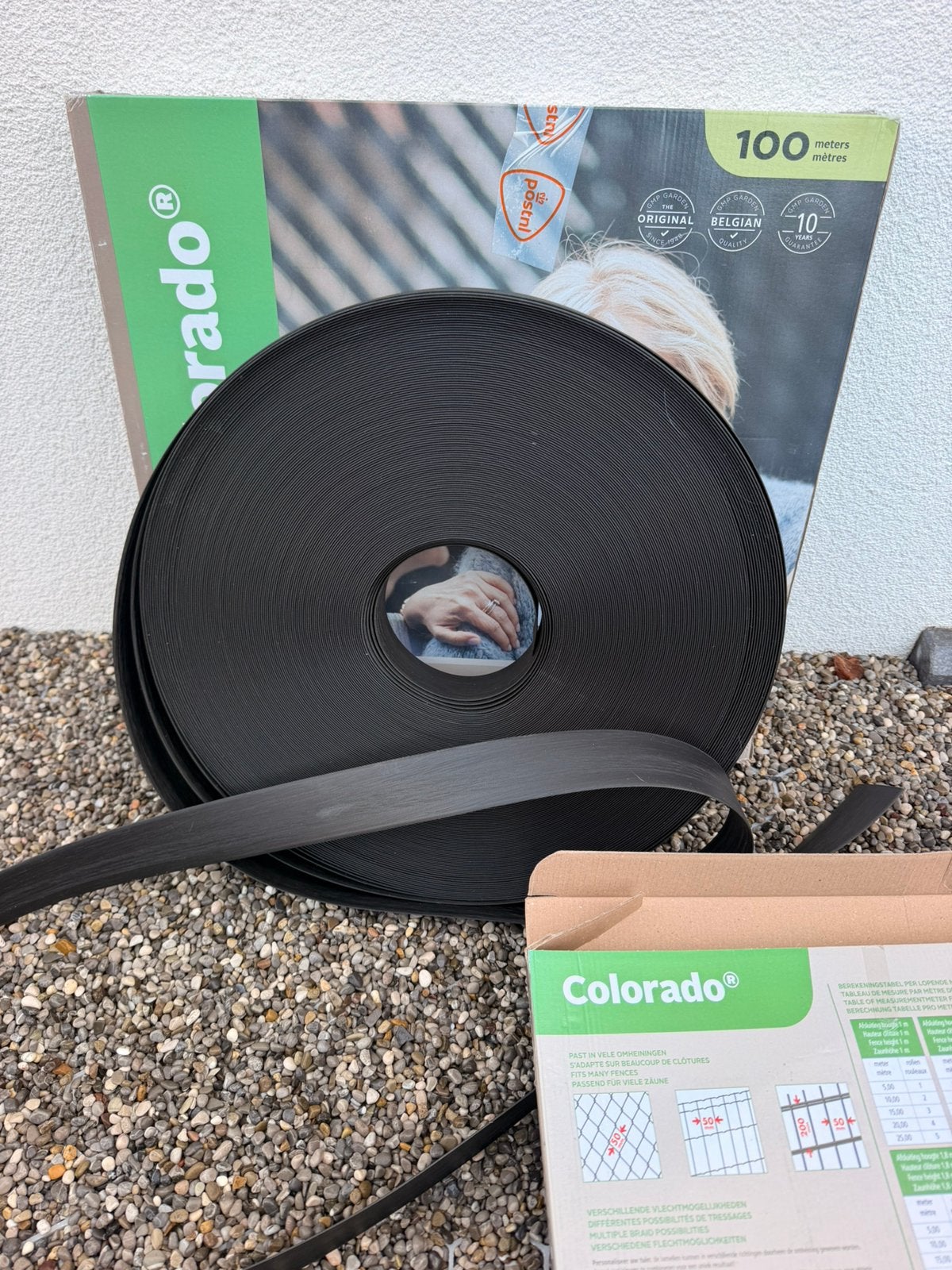 Lamel Colorado C50 Zwart 100m 2x, Tuin en Terras, Ophalen, Zo goed als nieuw