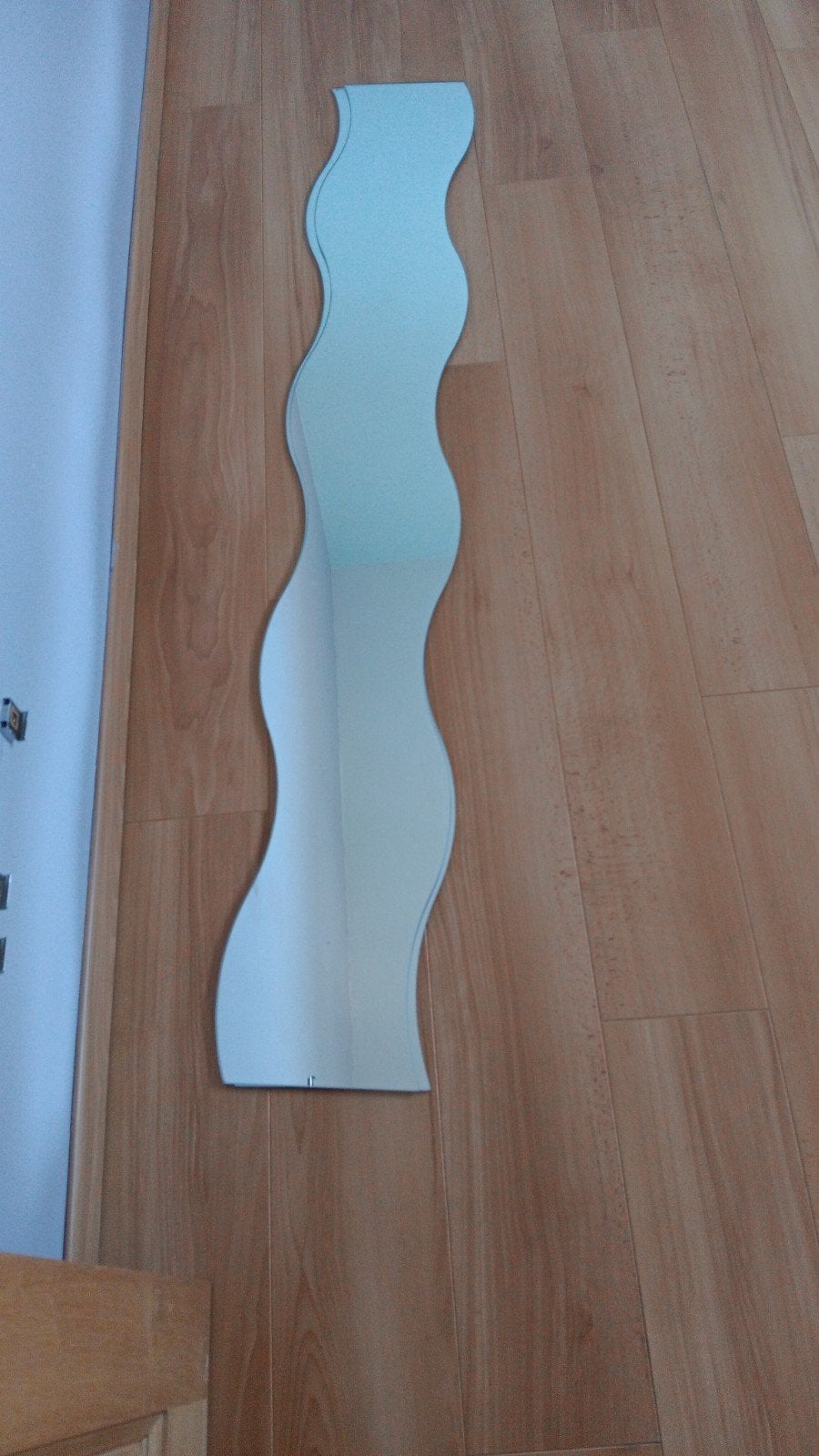 2 golvende Ikea spiegels te koop, Ophalen, Gebruikt, Overige vormen
