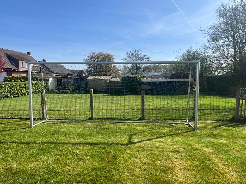 Prof. Aluminum voetbal goal 5x2m, Ophalen, Gebruikt