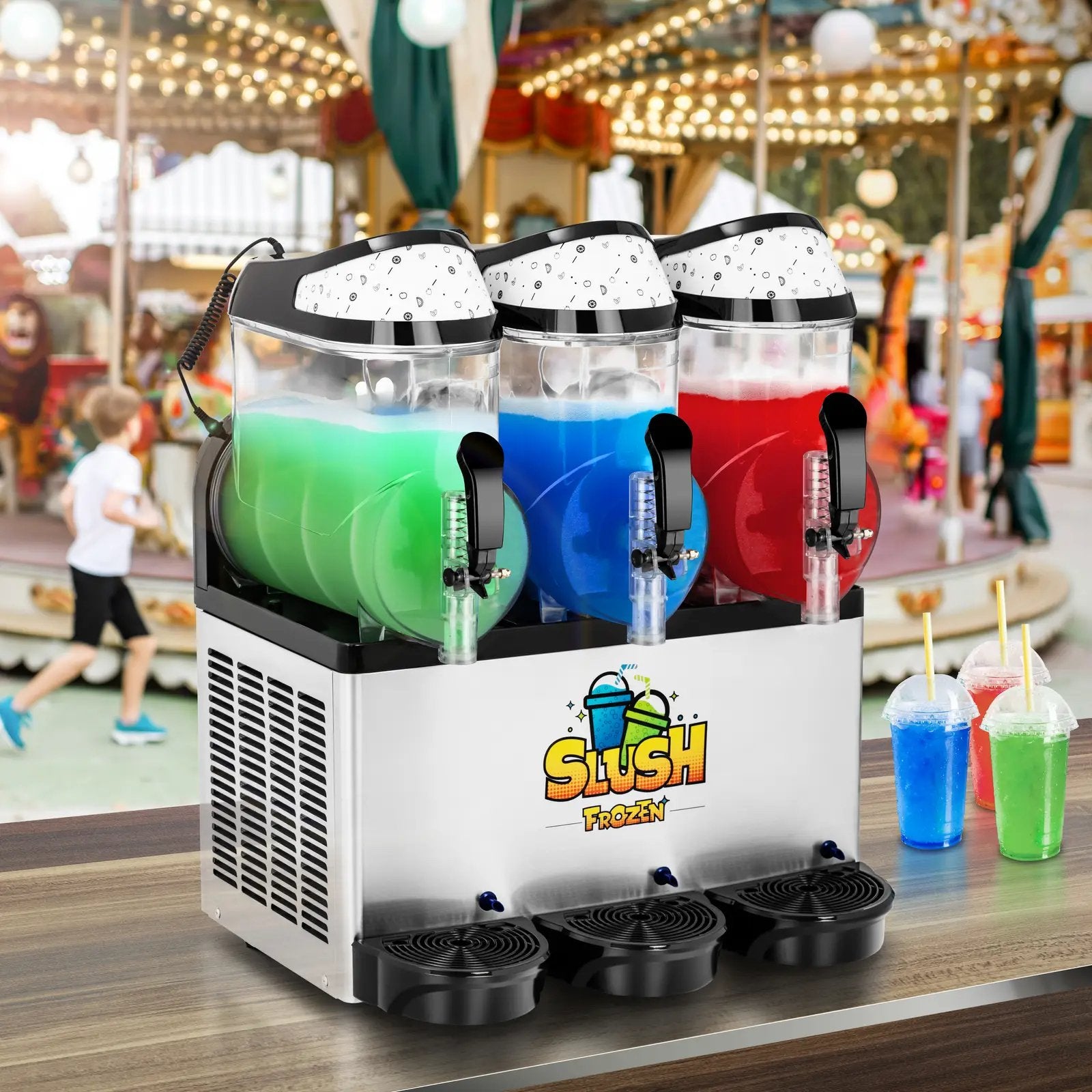 Machine à Granita Professionnelle 3 x 12L à louer 🎉, Elektronische apparatuur, IJsmachines, Zo goed als nieuw, Ophalen of Verzenden