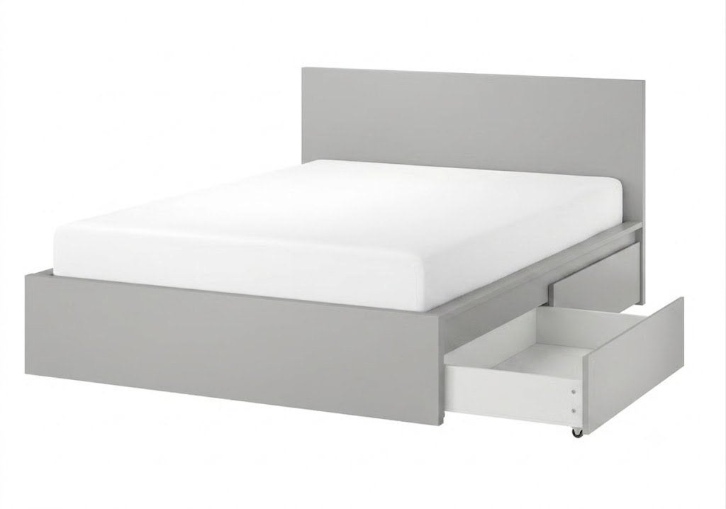 Malm bedframe met laden 180x200, Huis en Inrichting, Ophalen, Gebruikt, Tweepersoons, Classique