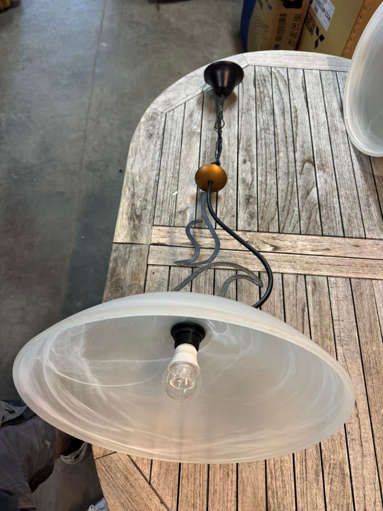 Landelijke luchter, Huis en Inrichting, Lampen | Hanglampen, Ophalen, Zo goed als nieuw