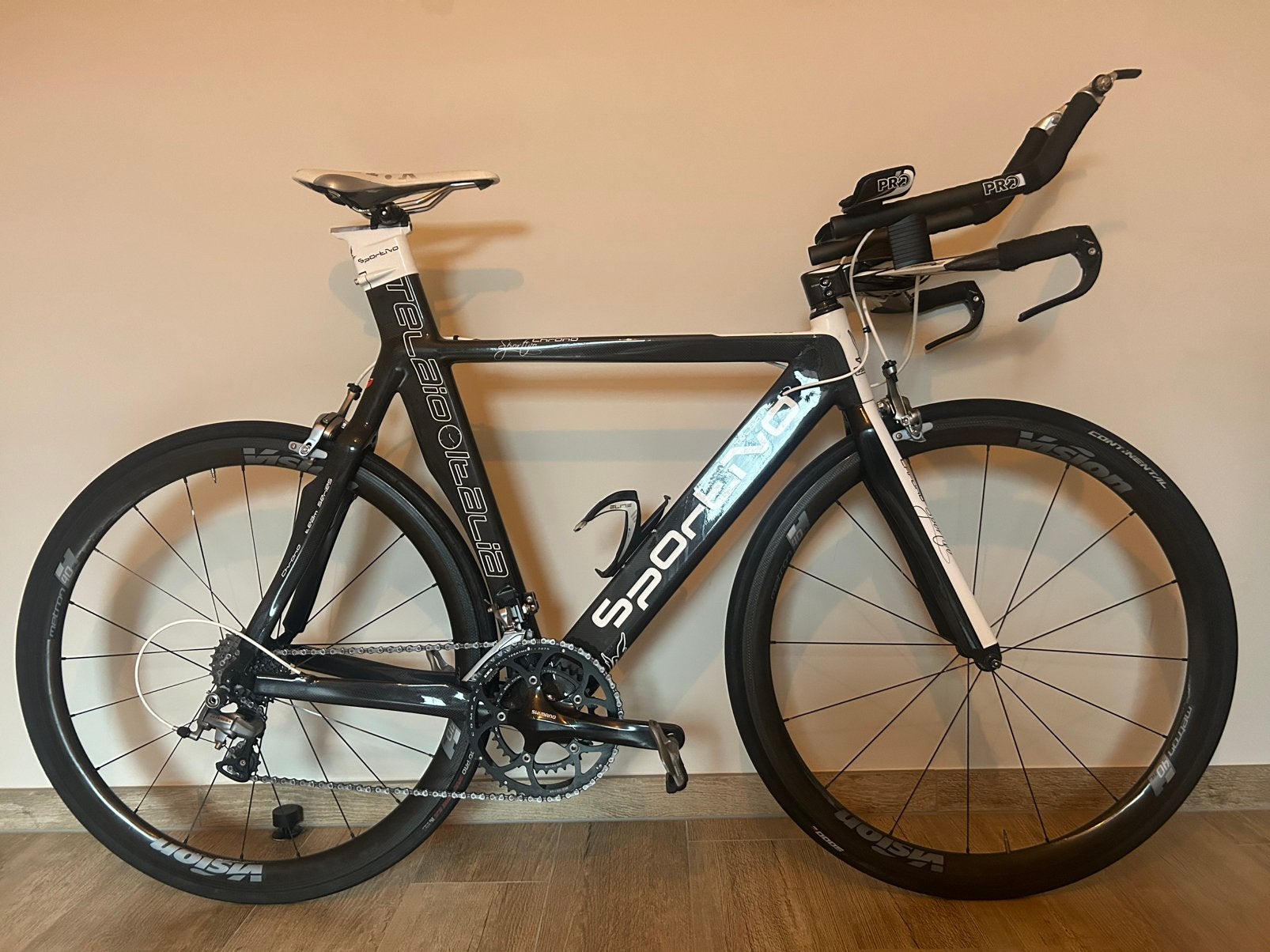 Tijdritfiets SPORTIVO in absoluut goede staat, Carbon, Zo goed als nieuw, Meer dan 20 versnellingen, 53 tot 57 cm