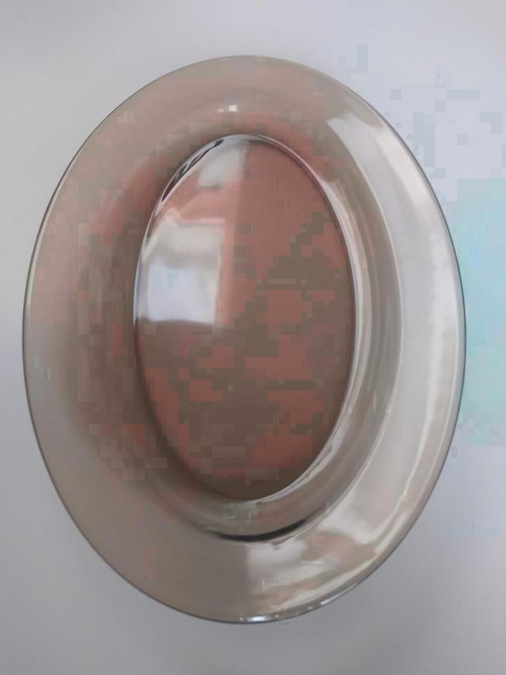Grote schaal, gerookt glas, Verzamelen, Ophalen of Verzenden