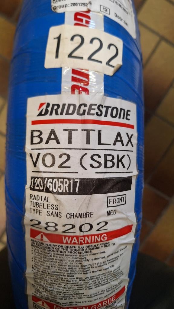Bridgestone slick medium 120, Ophalen