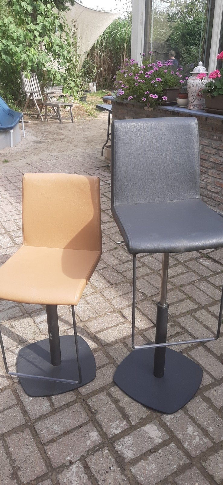 barkrukken in hoogte aanpasbaar, Ophalen, 60 tot 90 cm, In hoogte verstelbaar, 2 krukken
