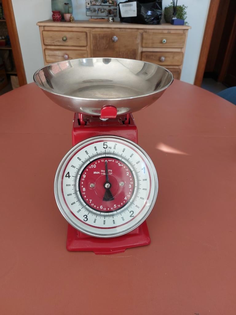 Retro Weegschaaltje tot 5kg, Elektronische apparatuur, Weegschalen, Ophalen of Verzenden
