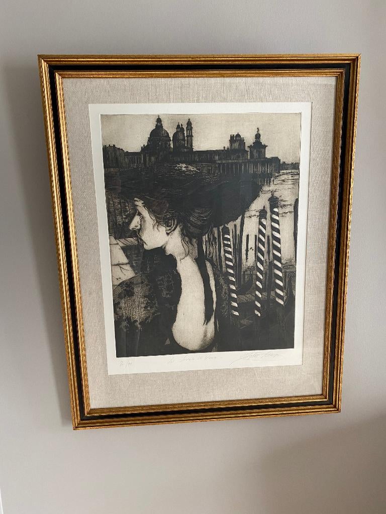 LITHO CHRISTIAN SILVAIN LES SECRETS DE VENISE TE KOOP, Antiek en Kunst, Kunst | Litho's en Zeefdrukken, Ophalen
