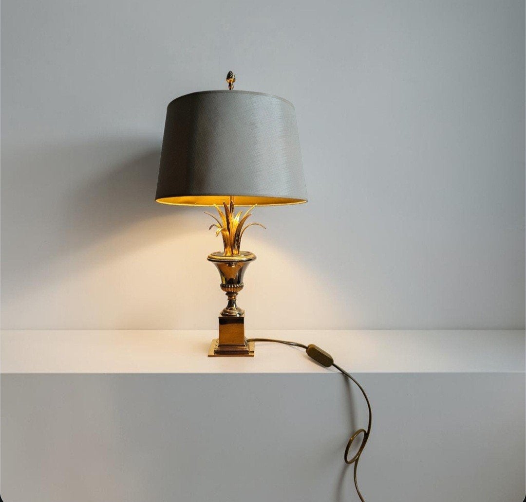 Lampe Palmier / Ananas S.A Boulanger 1970 Hollywood Regency, Enlèvement ou Envoi