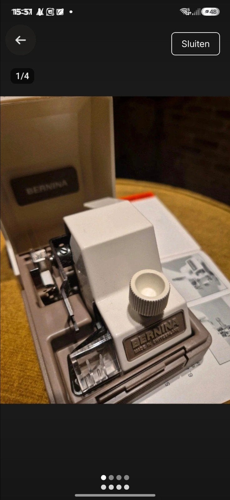 bernina stof-afsnij-apparaat, Antiquités & Art, Enlèvement ou Envoi