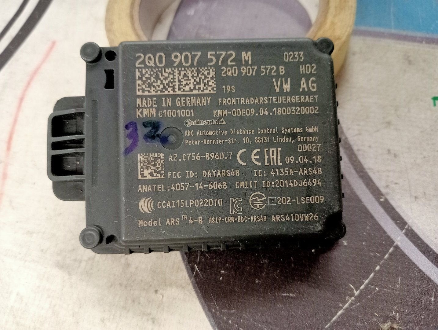 VW/AUDI RADAR 2Q0907572M ACC Radar, Gebruikt, -, Volkswagen, -