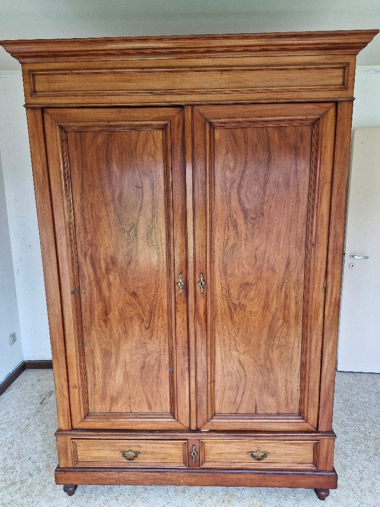 Houten kleerkast, Huis en Inrichting, Kasten | Kleerkasten, Gebruikt, 100 tot 150 cm, 200 cm of meer, Kersenhout