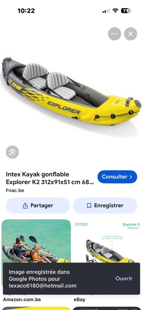 Kayak, Enlèvement ou Envoi, Gonflable, Comme neuf