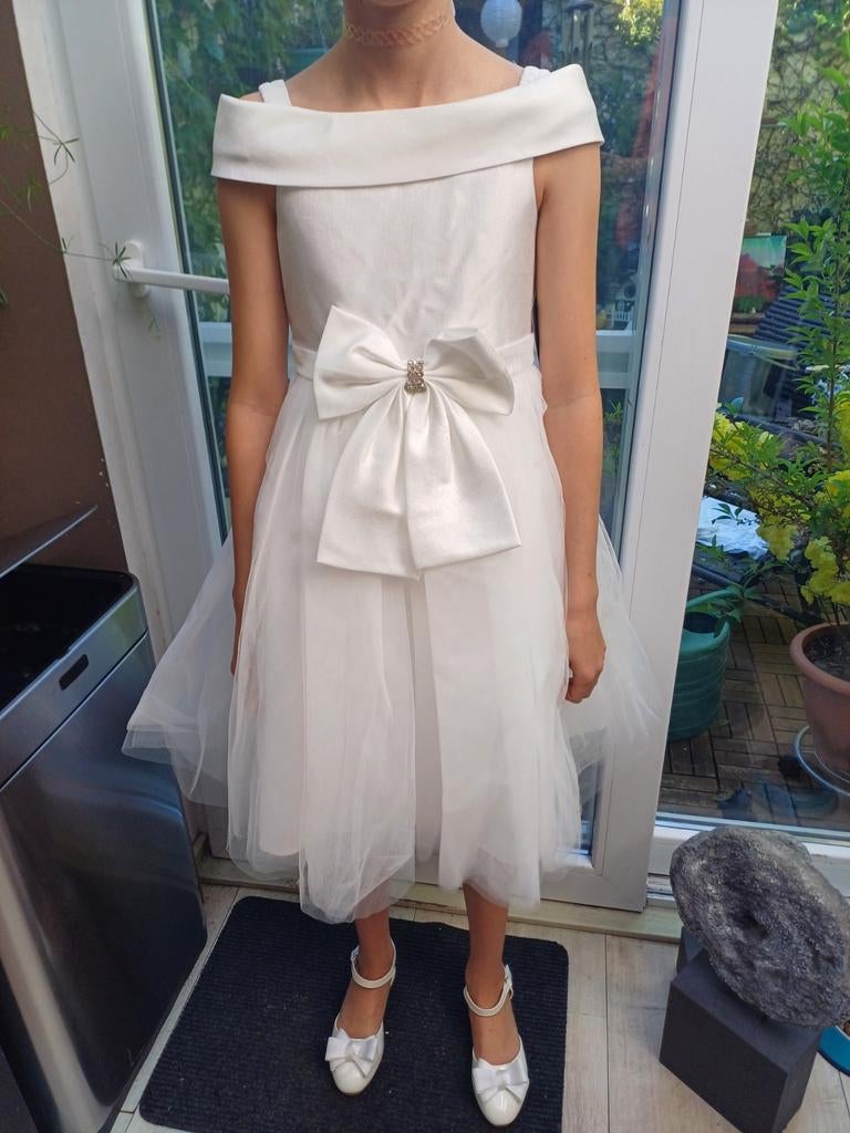 Robe de fête/communion T 10/11 ans avec étiquette, Enlèvement ou Envoi, Neuf, Fille, Robe ou Jupe