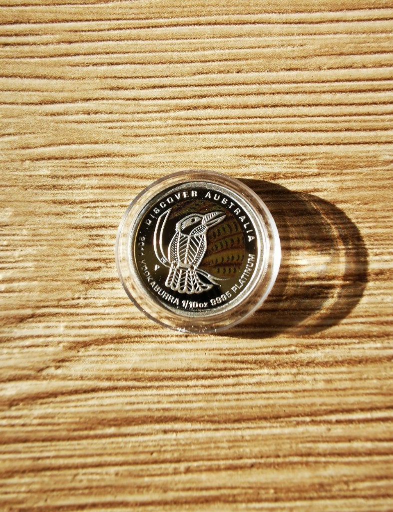 Kookaburra munt goud platina 1/10Oz, Postzegels en Munten, Ophalen of Verzenden, Losse munt, Goud