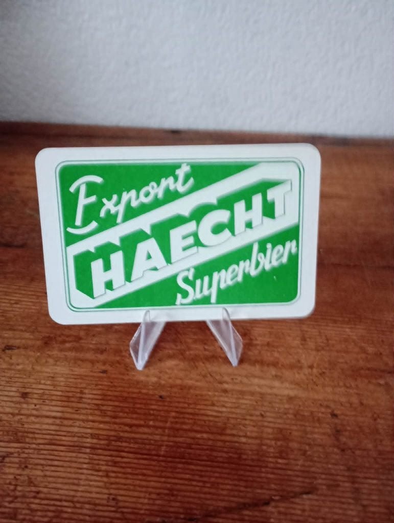 Brasserie bière carte à jouer Haecht Export, Collections, Enlèvement ou Envoi, Comme neuf, Panneau, Plaque ou Plaquette publicitaire