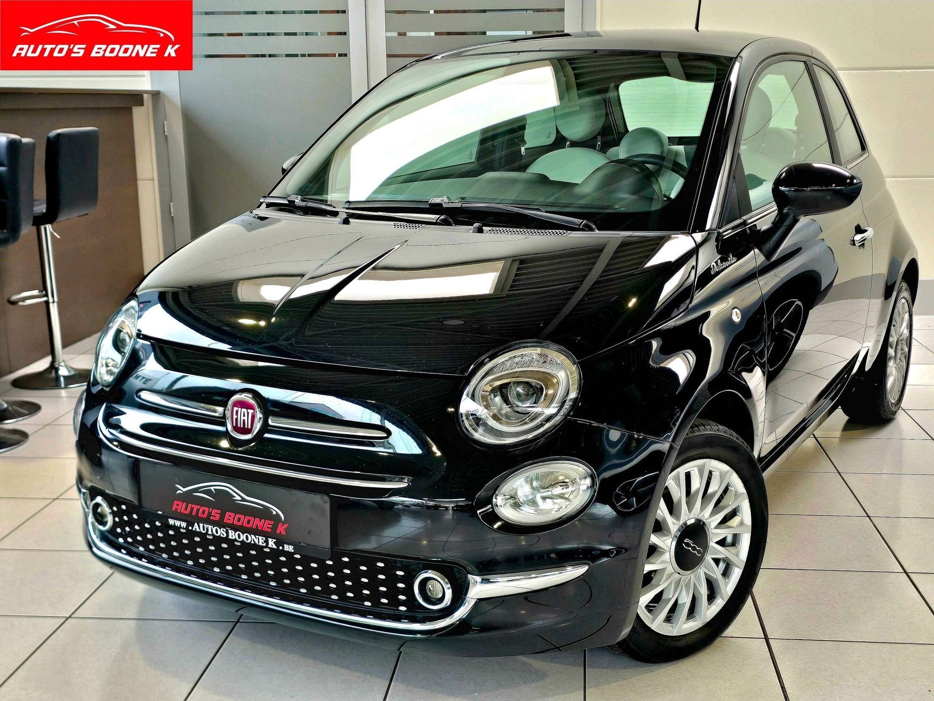 Fiat 500 Dolcevita 500 Mild Hybrid / ️Sportzetels / Nav, Auto's, Gebruikt, Zwart, Bedrijf, Hybride Elektrisch/Benzine