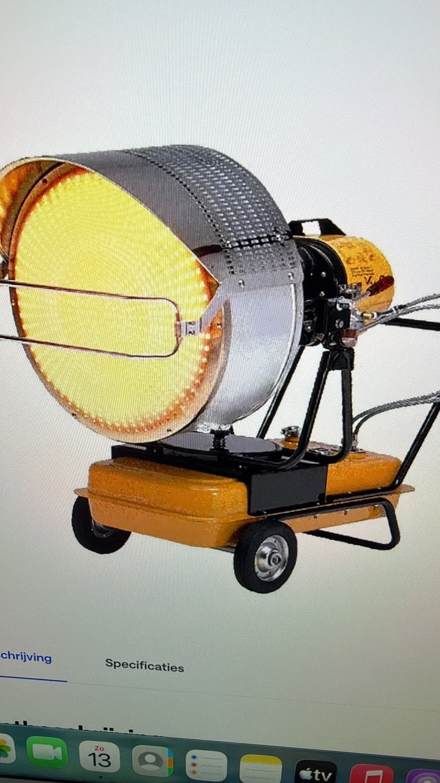 Infrarood kachel 40kw, Maison & Meubles, Autres carburants, Comme neuf, Enlèvement, Chauffage au kérosène