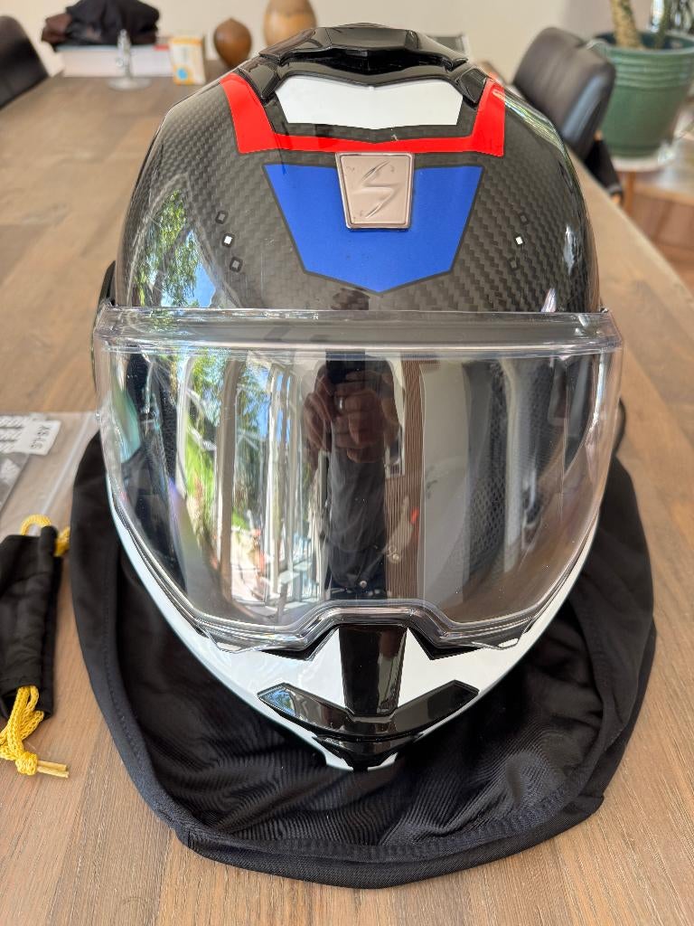 Scorpion Exo Tech Dx3 CARBON helm (Nieuwstaat), Motoren, Overige merken, M, Systeemhelm, Dames