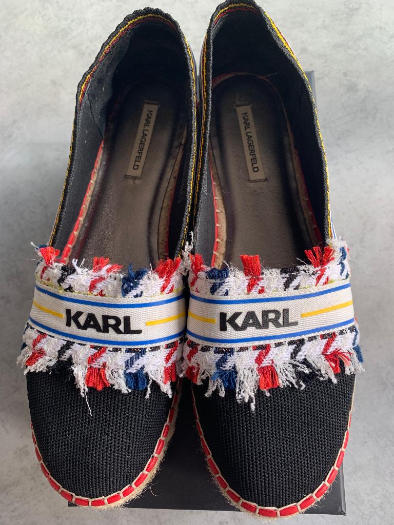 Karl Lagerfeld espadrilles mt40schoentjes, Kleding | Dames, Espadrilles, Zwart, Ophalen of Verzenden, Zo goed als nieuw