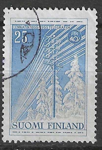 Finland 1955 - Yvert 435 - Finlandse Telegrafie (ST), Postzegels en Munten, Postzegels | Europa | Scandinavië, Verzenden, Finland