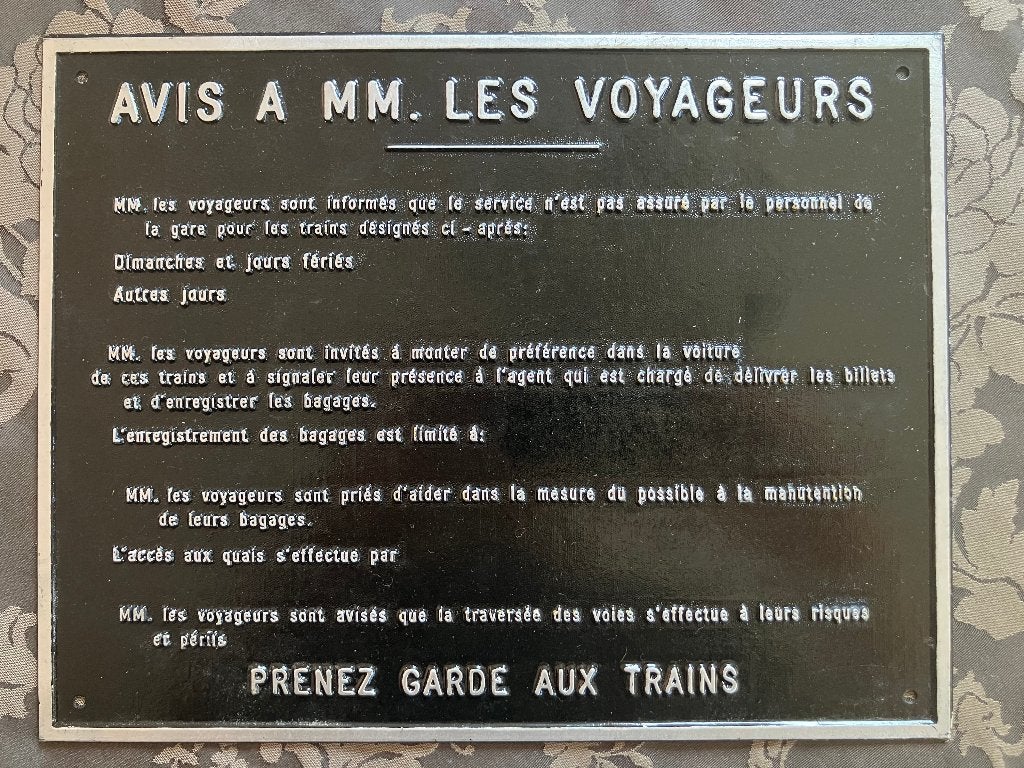 Panneaux de chemin de fer SNCF vintage, Collections, Enlèvement ou Envoi, Neuf, Train, Autres types