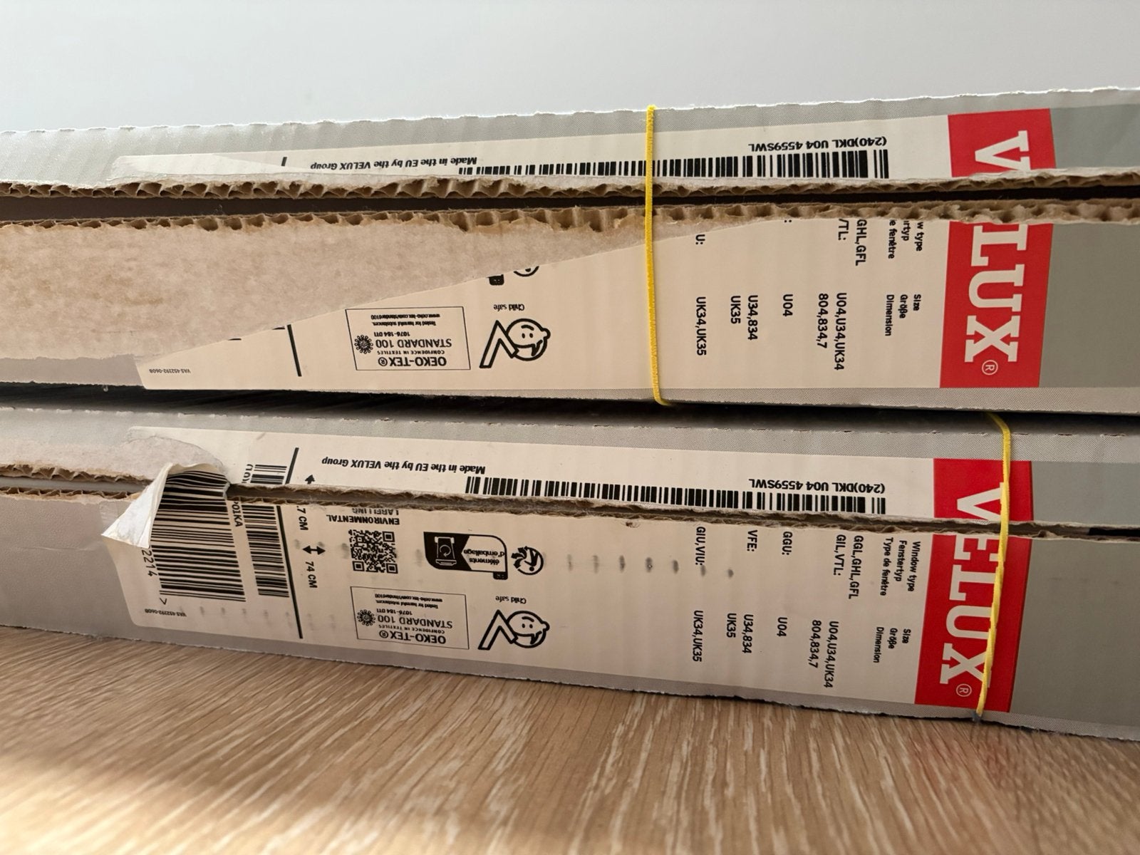 Velux dakraam verduisterend rolgordijn - 2 stuks, Ophalen, Bruin, Rolgordijn, Verduisterend