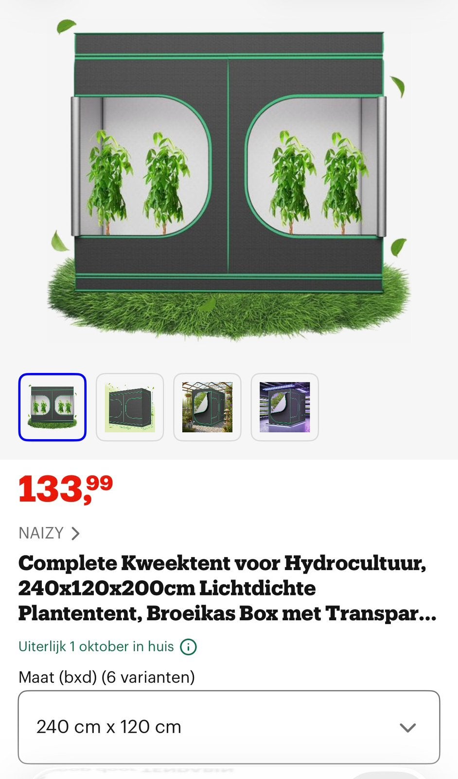 Kweektent, Tuin en Terras, Ophalen, Nieuw, Kweektent