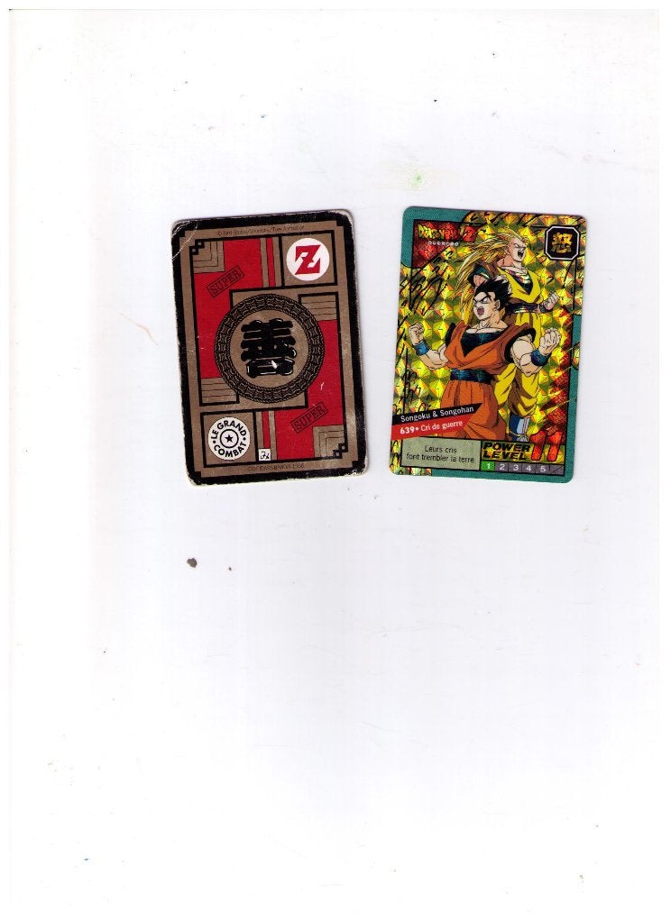 Carte Dragon Ball Z Prism nr 639 FR Songoku & Songohan, Verzenden, Gebruikt