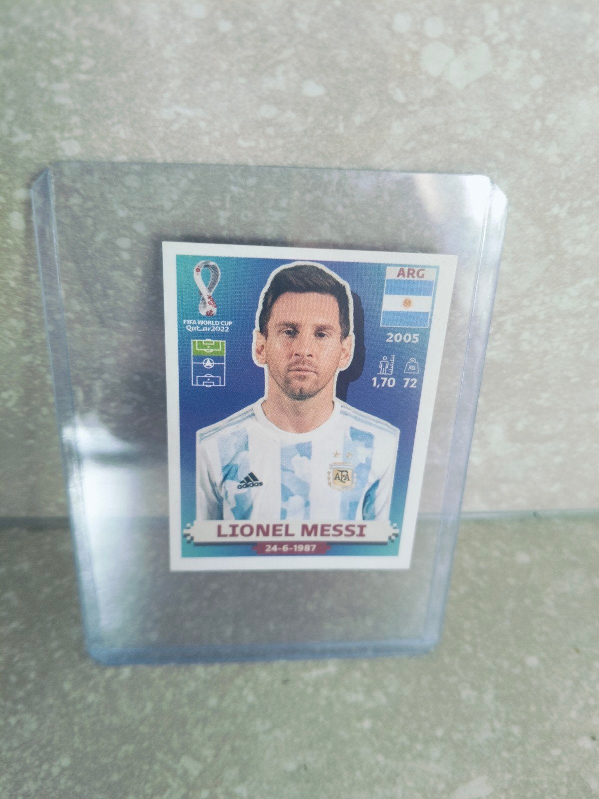 Lionel Messi Panini sticker WK Qatar 2022 USA edition, Ophalen of Verzenden, Sticker