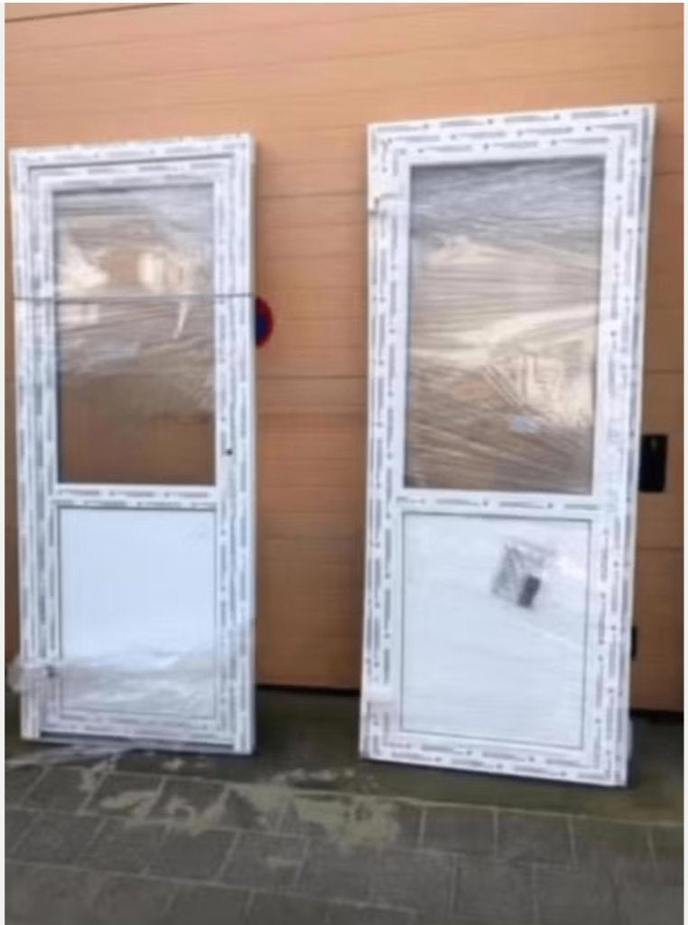 buitendeur kunststof 2/3 glas, Doe-het-zelf en Bouw, Ophalen, Gebruikt, Glas, Buitendeur